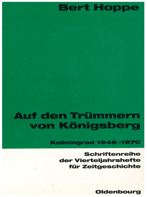 Title details for Auf den Trümmern von Königsberg by Bert Hoppe - Available